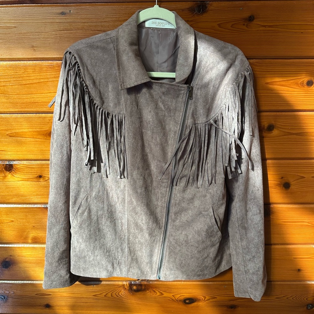 Brown Fringe Jacket